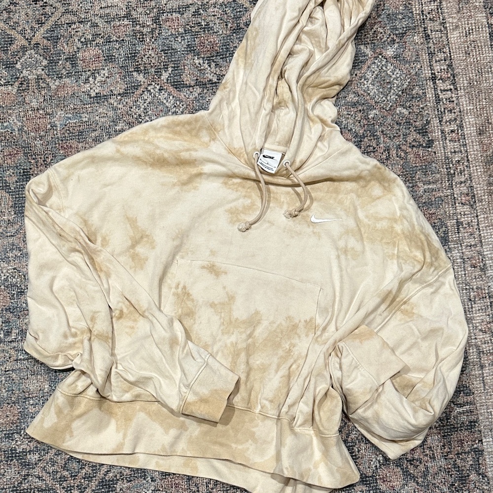 Nike Women's Tan Tie-Dye Hoodie